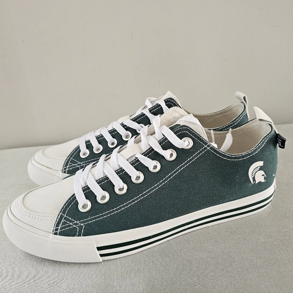 SKICKS Unisex Green Michigan State Spartans Low Top Shoes